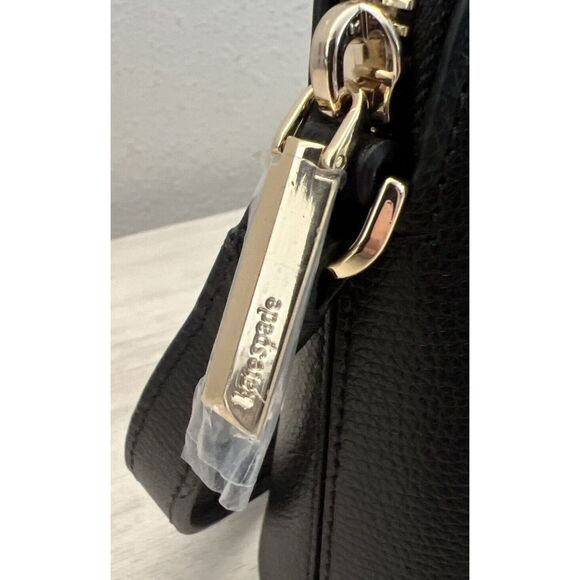 Kate Spade Black Pebbled Leather Sylvia Medium Dome Crossbody NWT - Picture 8 of 12
